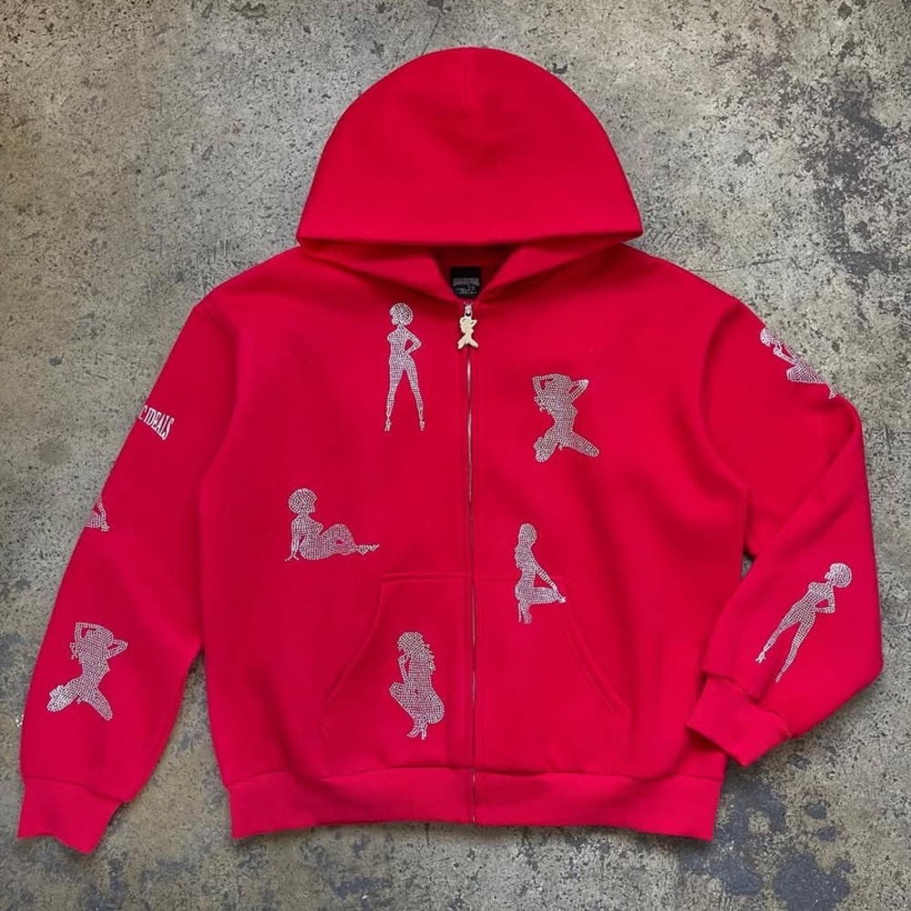 EXTREMEY RARE named collective rhinestone tracksuit zip-up